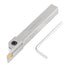 Accusize Industrial Tools 1/2'' Shank Heavy Duty Indexable Grooving/Cut-Off Holder, Nickel Plated with Carbide Insert