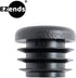 Premium Grade 3/4 Inch Round Plastic Plug / 20 Pack / Black End Caps / Durable Chair Glide Inserts for Legs
