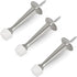 HOMOTEK 3 Pack Heavy Duty Solid Rigid Door Stop with Soft Rubber Tip, Zinc Die Cast Door Stopper Protect Wall & Door