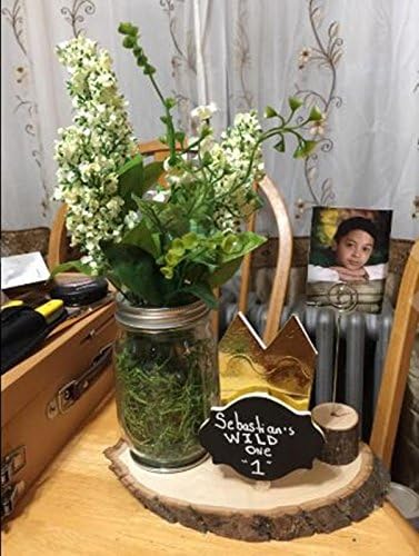 Rustic Real Wood Base Table Number Holders, 20pcs Wedding Table Number Stands, Party Decoration
