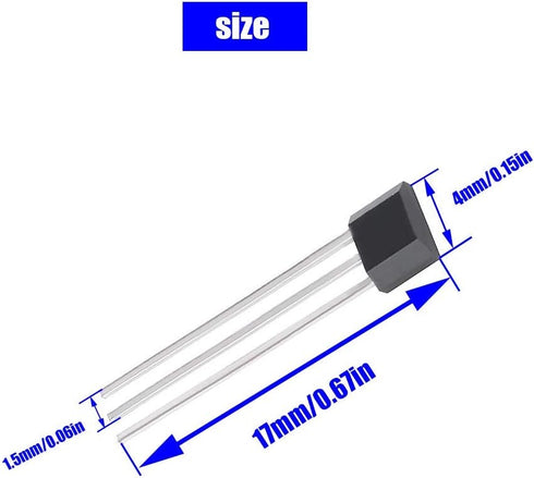 12Pcs 41F TO-92S Bipolar Hall Effect Sensor Magnetic Detector for Electric Vehicle Motor Applications