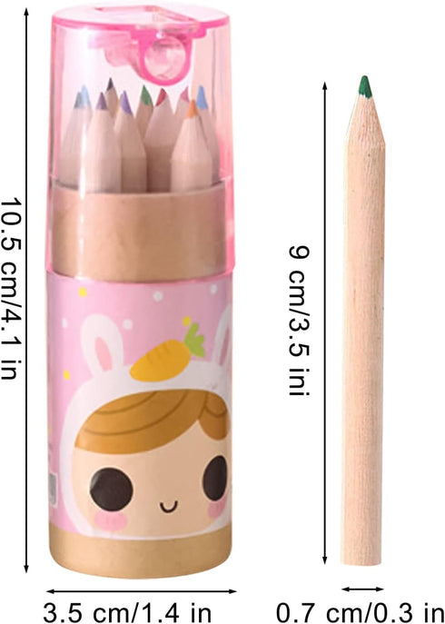 Cute Mini Pencil Sharpener, Kawaii Manual Pencil Cutter, Handheld Cartoon Accessory for Kid Artists (7 Pcs)