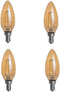 HERO-LED B10-DSGT-2W-WW22 Dimmable Gold Tint B10 E12 2W Candelabra Style LED Filament Chandelier