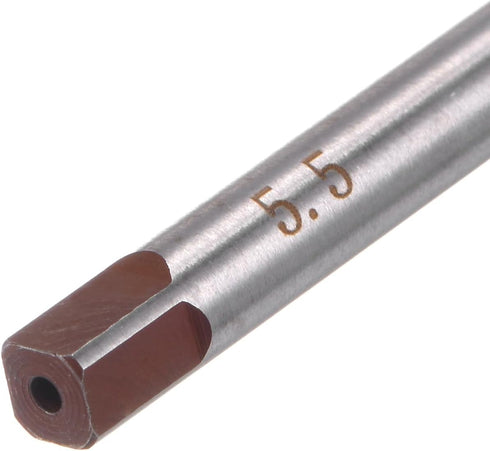 uxcell 5.5mm Hand Reamer, Alloy Tool Steel H8, 6 Straight Flutes Metric Reaming Drill Bit for Metal