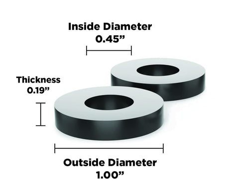 Isolate It: Sorbothane Vibration Isolation Washer 70 Duro, 12 Pack