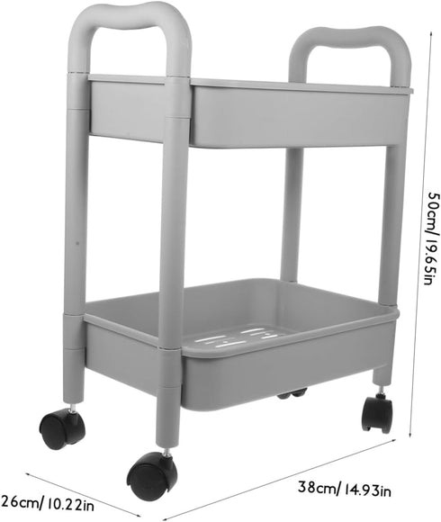 Luxshiny Rolling Utility Cart with Multi-Tier Design for Bathroom and Office Use