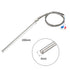 uxcell PT100 Thermocouple Temperature Sensors 5mmx200mm Probe with 2M/6.6Ft Wire