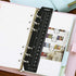 BCP 4pcs Plastic Clear and Black A5 A6 Page Marker Pouch Page Finder for 6-Hole Binder Notebook