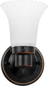 1-Light Dimmable 8.25 5.1 60W Bulb, 505115 Design House Village Traditional Indoor Wall Sconce, Frosted Flute Glass