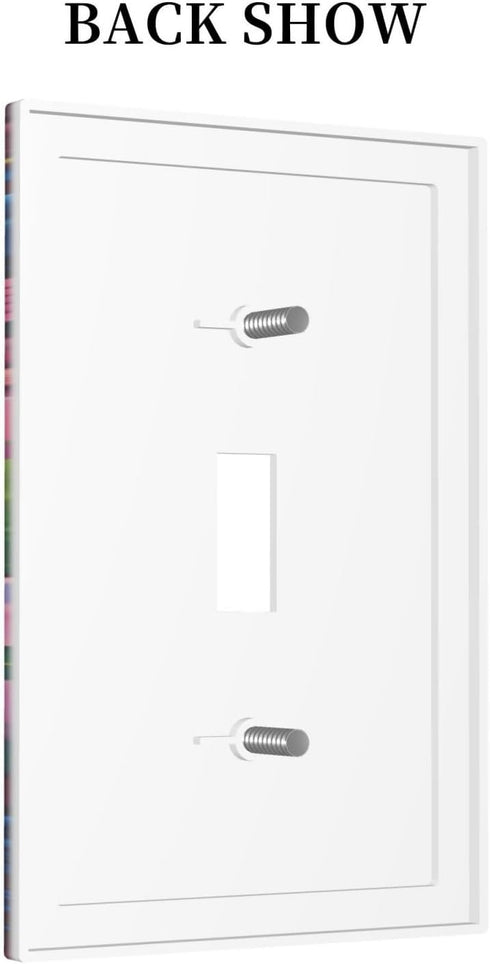 HTSAHKV Hummingbird 3 5 Inch Floral Wall Plate Light Switch Cover Single Gang Outlet Faceplate Print Plate Cover X