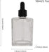 Dropper 50ml Empty Essential Oil Drop Bottle, 1.7oz Square Essence Glass Bottles Lab Dropping Serum Container For Liquid, Perfumes (8pcs,Clear) by PimyRcyi