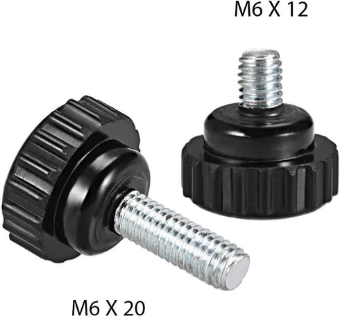 Lependor M4 M5 M6 Threaded Knurled Thumbscrew Grip Knobs - Thumb Screw for Machinery Latches (M4 M5 M6)