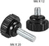 Lependor M4 M5 M6 Threaded Knurled Thumbscrew Grip Knobs - Thumb Screw for Machinery Latches (M4 M5 M6)