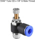 uxcell Push to Connect Air Flow Control Valve, Elbow, 6mm OD x G1/8 Male Thread, Pneumatic Speed Controller, Blue