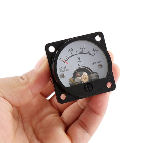 Analog Voltmeter, Current Voltmeter Gauge, AC 0-300V Round Voltage Gauge Meter for Panel Volt Testing