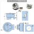 BDPQKPDV 61.5MM 1Pcs(739-2 Panel Lock Stainless Steel Flush Pull Slam Latch Furniture Handle Lock Bathroom Door Gadget