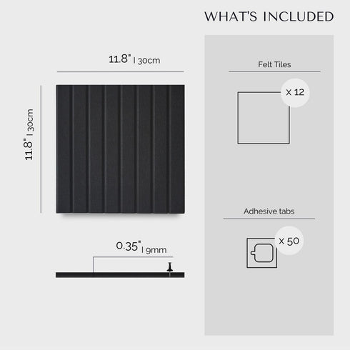 Large Cork Board for Office, Black Felt Board Alternative, Slat Wall Paneling, Felt Bulletin Board Tiles for Wall