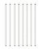Glass Stick 12" Length Stir Rod - 8pcs/pk with Both Ends Round