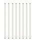 Glass Stick 12" Length Stir Rod - 8pcs/pk with Both Ends Round
