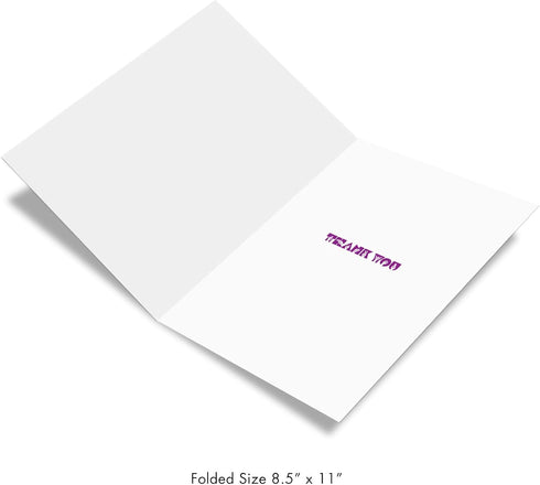 The Best Card Company – 1 Jumbo Big Sign Language Thank You Greeting Card (8.5 x 11 Inch) - Extra Large Thanks Card