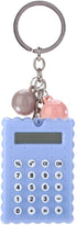 Mini Keychain Design Calculator, Portable Cute Cookies Pocket Calculator in Candy Color (Gray)