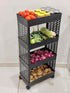 Generic 4-Tier Rolling Storage Cart, Black, Plastic, with Wheels, Slim Organizer for Kitchen, Bathroom, Office