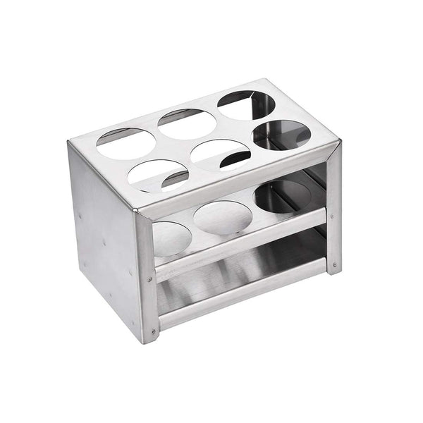 uxcell 304 Stainless Steel Test Tube Holder Lab Stand Rack, 6 Hole 3 Layer for 26-30mm Tubes