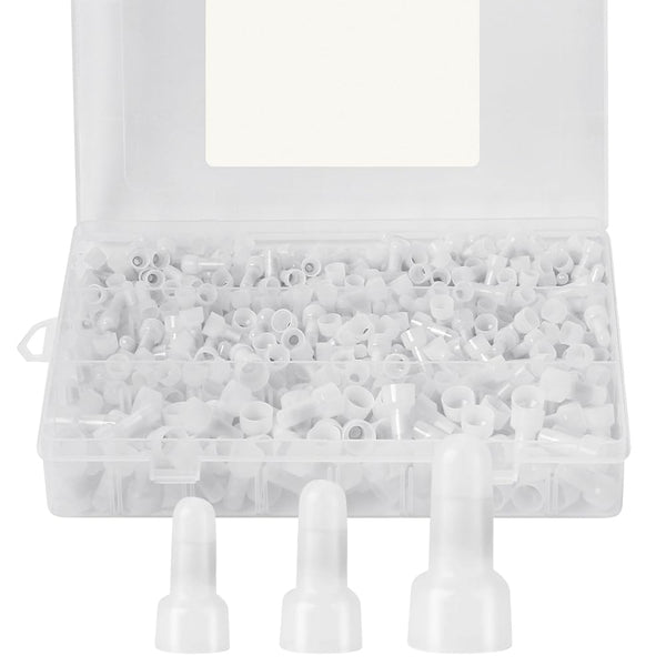 GAOHUI 580 Pcs Closed End Crimp Connectors, 22-16/16-14/12-10 AWG Gauge Wire Cap Terminal Connectors Kit