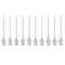 10pcs 17Gauge Stainless Steel Blunt Tip Dispensing Needles, 1 1/2" Luer Lock for Thick Liquids, Ink, Glue, Lab Use