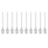 10pcs 17Gauge Stainless Steel Blunt Tip Dispensing Needles, 1 1/2" Luer Lock for Thick Liquids, Ink, Glue, Lab Use