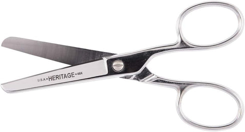 Klein Tools G46HC Safety Scissors with Large Rings, Made in USA, Heavy Duty for Thread-Yarn-Weaving-Knitting Mills-Carpet Mills, 6-Inch by Klein Tools