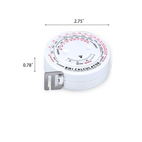 2 Pcs BMI Body Mass Index Retractable Tape 150cm Body Tape Measures Tools with BMI Calculator for Body Waist Weight Health Accurate Measurement Diet Weight Loss