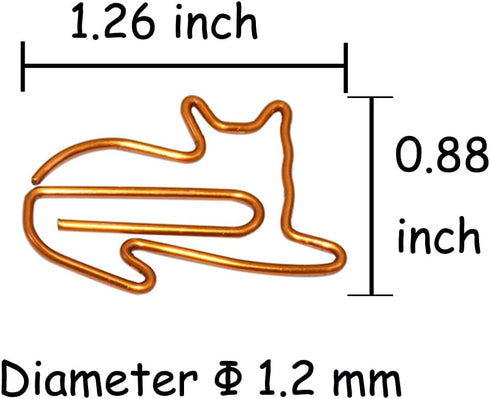 Cat Paper Clips - Cute Desk Accessories, Small Office Supplies Gifts for Cat Lovers
