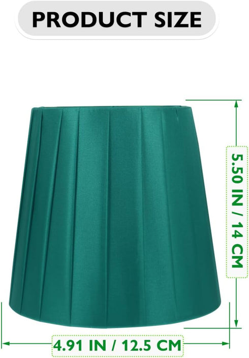 5.51x4.92x3.54In Bulb Hemobllo Clip-On Lampshade Cover Cotton Cloth Jade Lightweight Easy Installation Decorative