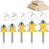 5PCS 1/4-Inch Set Radius:1/4",3/8",1/2",5/8",3/4" WSOOX Bullnose Beading Router Bits with Shank Carbide-Tipped Corner