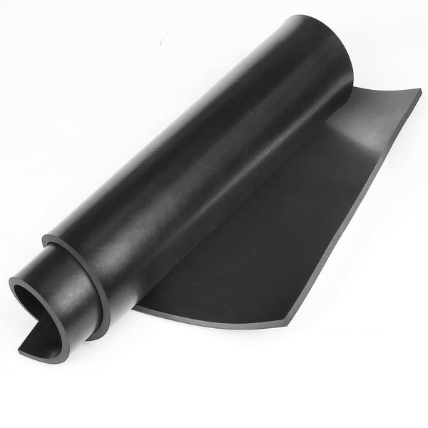WochiTV Solid Rubber Sheets Strips, 12" Wide x 3/8" Thick x 12" Long Neoprene Rolls for DIY Gasket Material