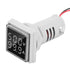AC Current and Voltage Indicator, 22mm Display Meter, 0-100A 60-500V LED Voltmeter, Current Detector (White)