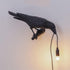 Aooxida E14 Raven Bird Lamp,Vintage Resin Crow Lamp with Blub, Wall Mounted Gothic Wall Sconce Night Light Fixture
