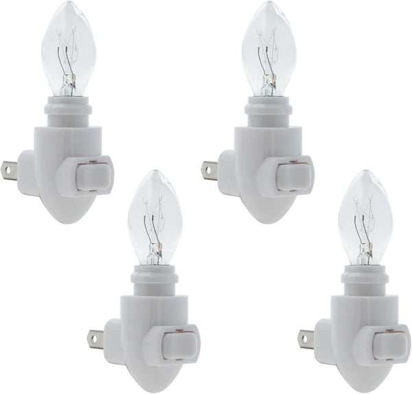 Projectpak Plug in Night Light Module Includes 4 Watt Bulb, White Plastic,