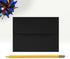LUXPaper A2 Invitation Envelopes | Peel & Press | 4 3/8" x 5 3/4" | Midnight Black | 80lb. Text | 50 Qty