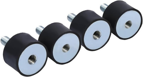 Rubber Mounts M6 M8 - Cylindrical Rubber Isolator Shock Absorber Mounts, Vibration Isolator Pack of 4