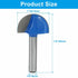 Bivethoi 1" 1/4" Round Nose Cove Box Router Bit Cutting Dia Shank for Carpenter Woodworking