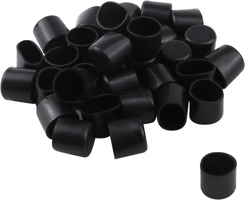 Antrader 32 Pcs Black Plastic Furniture Chair Leg Caps PVC Plastic Feet
