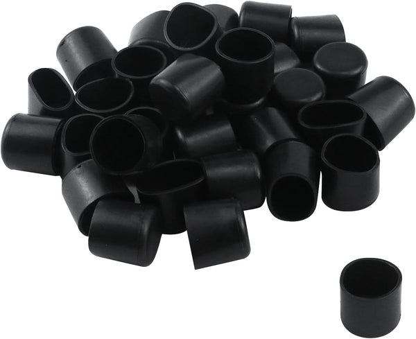 Antrader 32 Pcs Black Plastic Furniture Chair Leg Caps PVC Plastic Feet