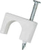 QualGear 6mm Cable Clips, White, 100 Pack, CC1-W-100-P
