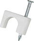 QualGear 6mm Cable Clips, White, 100 Pack, CC1-W-100-P