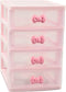Girls Cute Color Storage Box, 4 Layers Desktop Organizer for Jewelry and Small Items