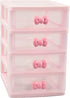 Girls Cute Color Storage Box, 4 Layers Desktop Organizer for Jewelry and Small Items