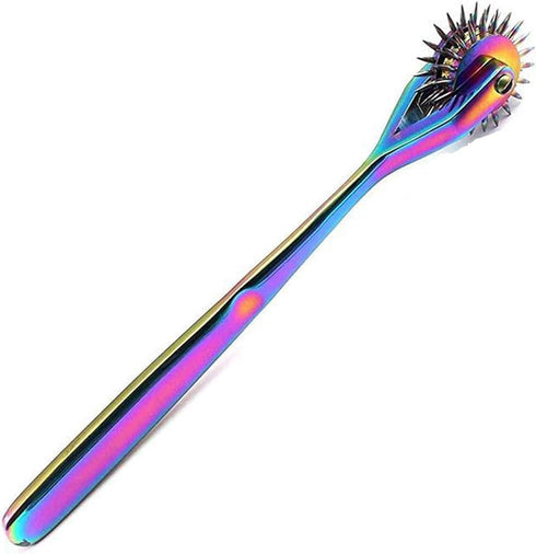 Goldenhandcrafts Wartenberg Neuro Pinwheel Stainless Steel 3 Head Diagnostic Instrument, 6.6 In, Multi Color