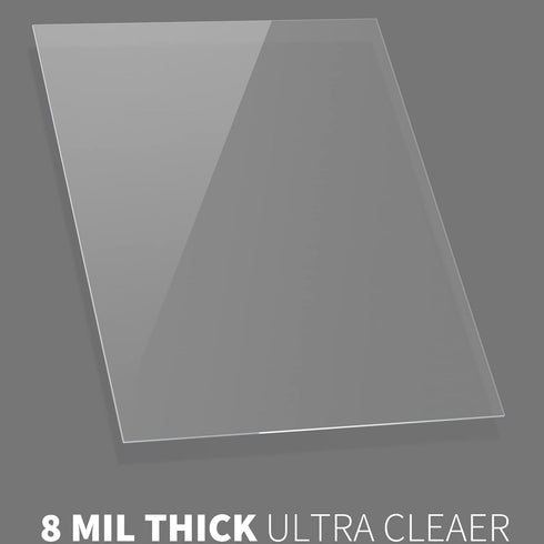 Binditek 200 Pack 8 Mil Binding Presentation Covers, Ultra Clear 8-1/2 x 11 Inches Report Covers for Office